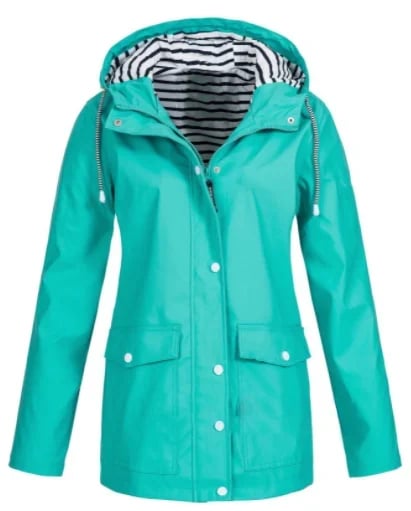 Hooded Rain Jacket with Pockets