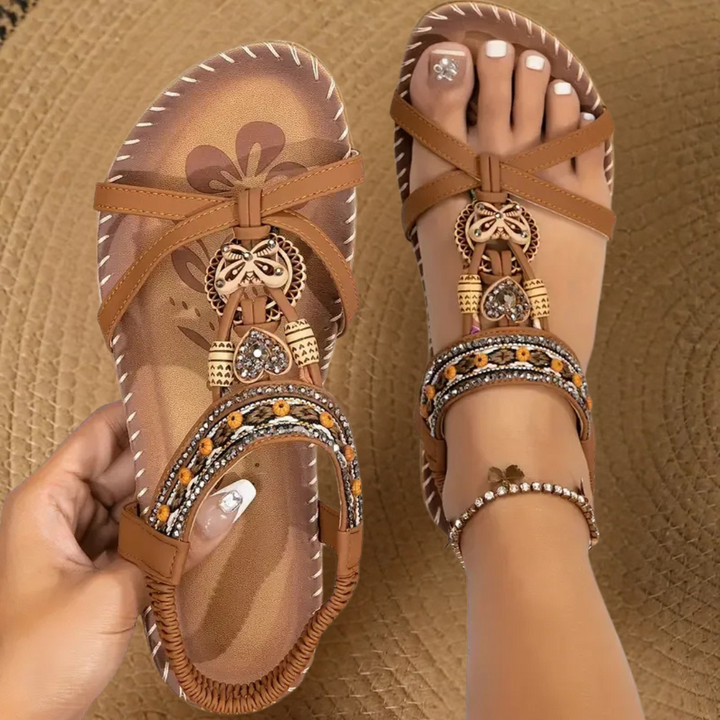 Women's Bohemian Flat T-Strap Summer Sandals
