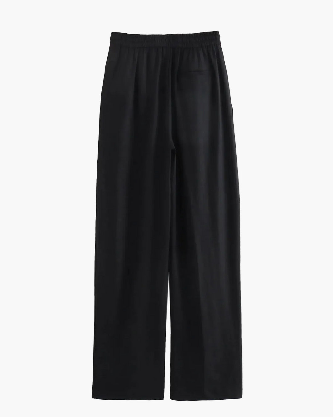 High Waist Linen Straight-Leg Trousers
