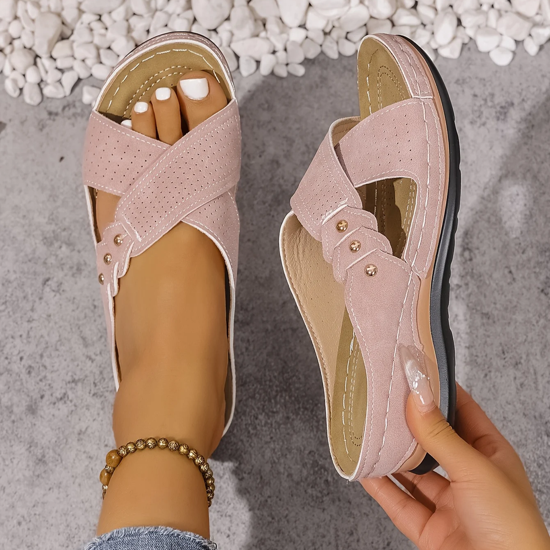 Cross-Strap Wedge Sandals for Everyday Summer Wear