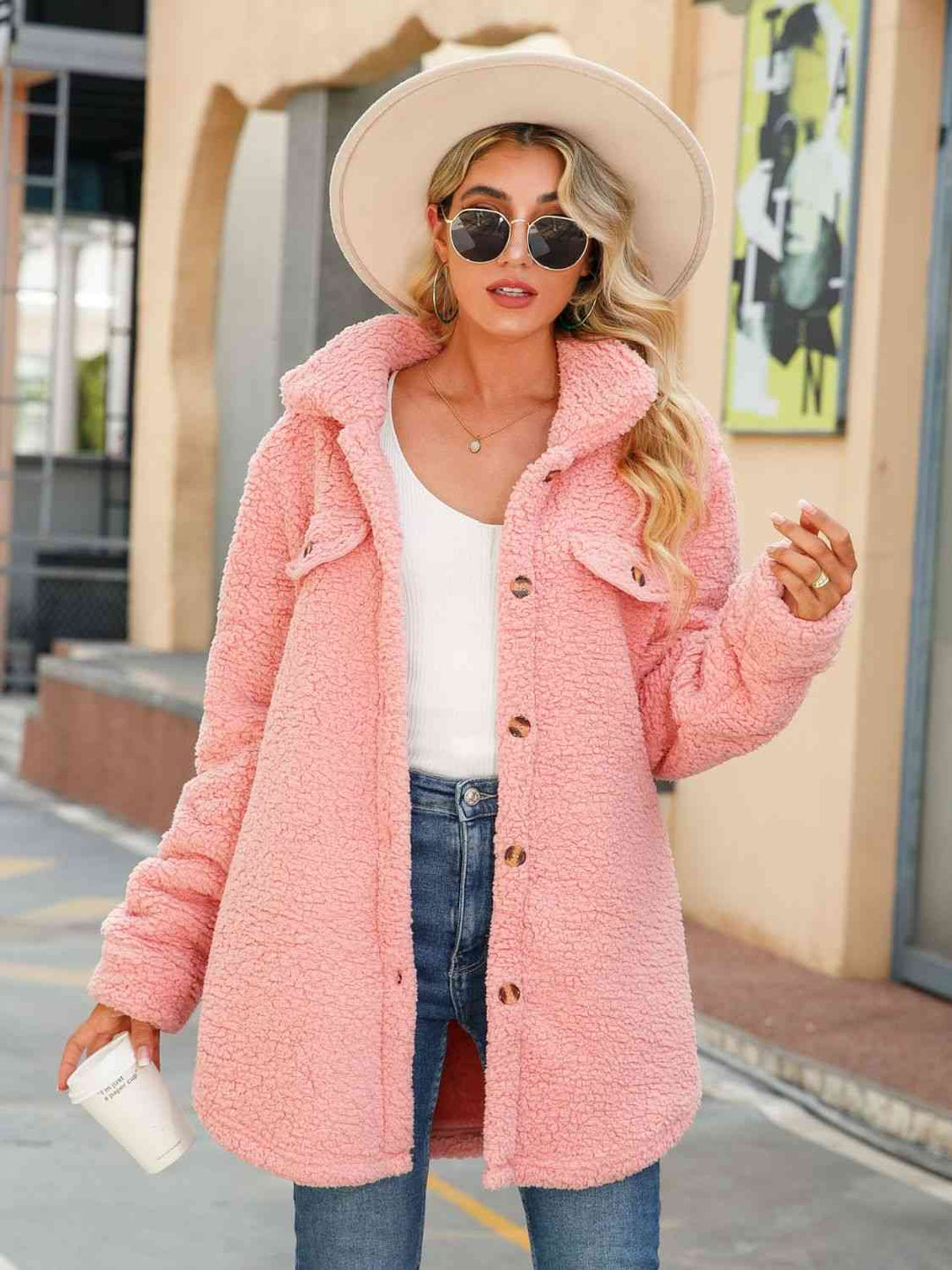 Button-Down Collared Coat