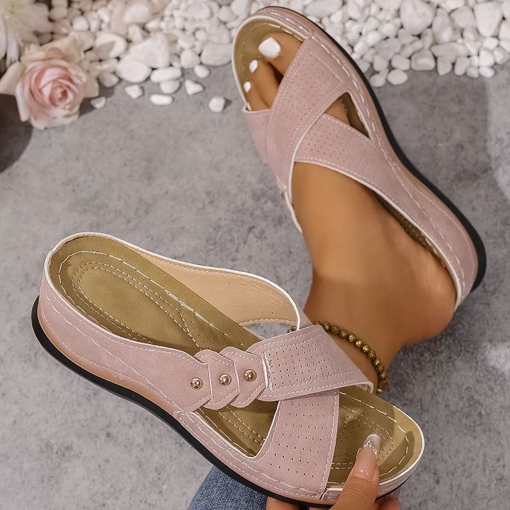 Cross-Strap Wedge Sandals for Everyday Summer Wear