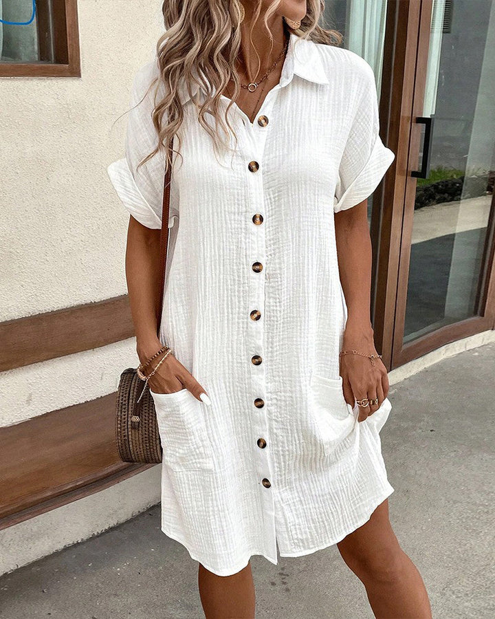 Elegant & Relaxed Shirt Dress with a Fresh Spring Feel