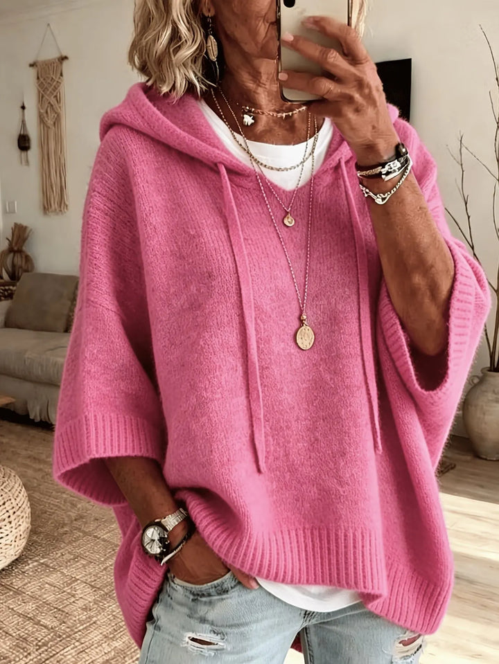 Oversized Knit Hooded Sweater