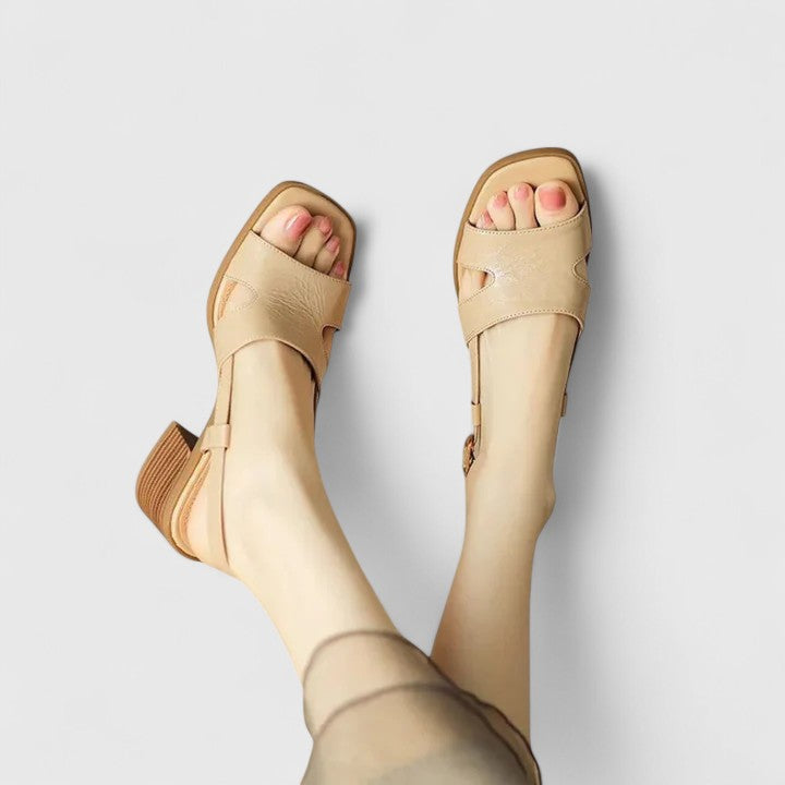 Comfortable Square-Toe Sandals with Block Heel for Women