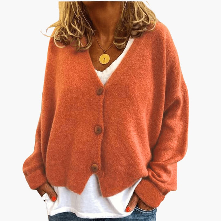Soft Knit V-Neck Button Cardigan