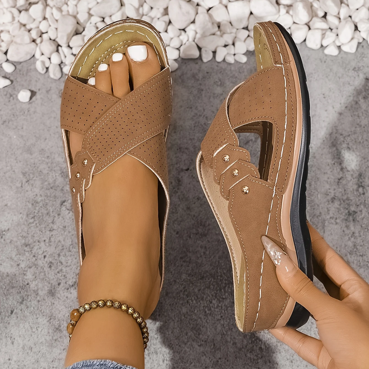 Cross-Strap Wedge Sandals for Everyday Summer Wear