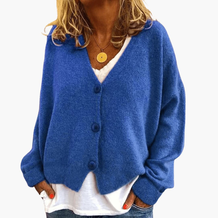 Soft Knit V-Neck Button Cardigan