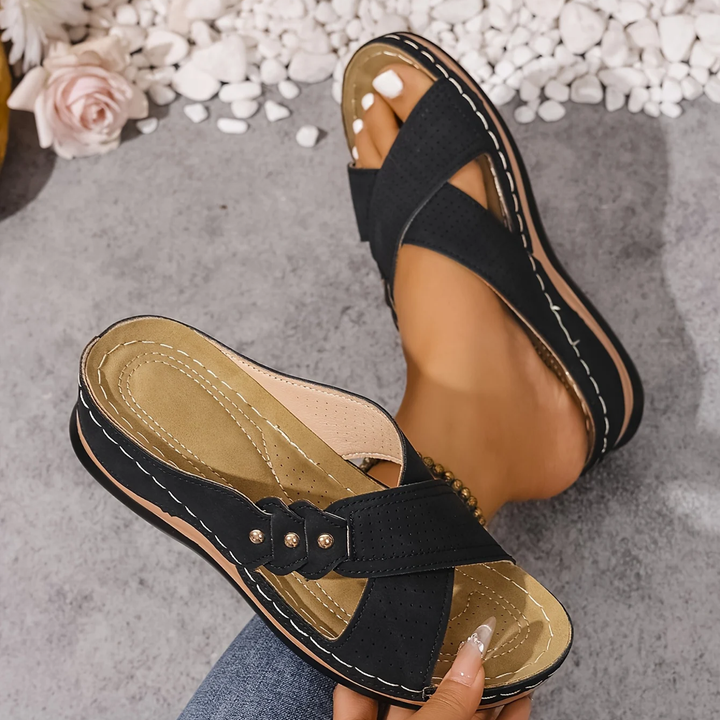 Cross-Strap Wedge Sandals for Everyday Summer Wear