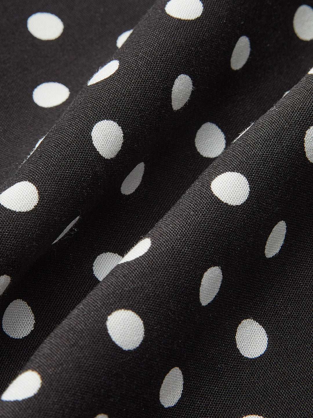 Polka Dot Lace-Trim V-Neck Maxi Dress