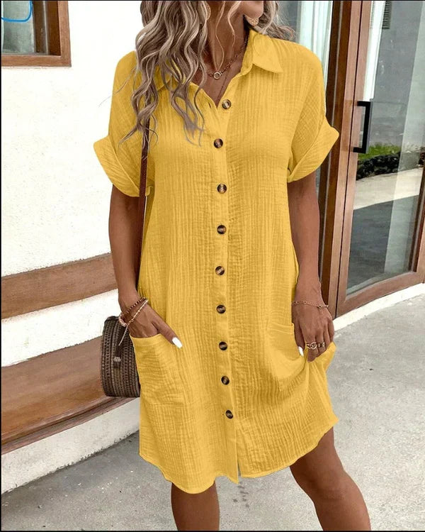 Elegant & Relaxed Shirt Dress with a Fresh Spring Feel