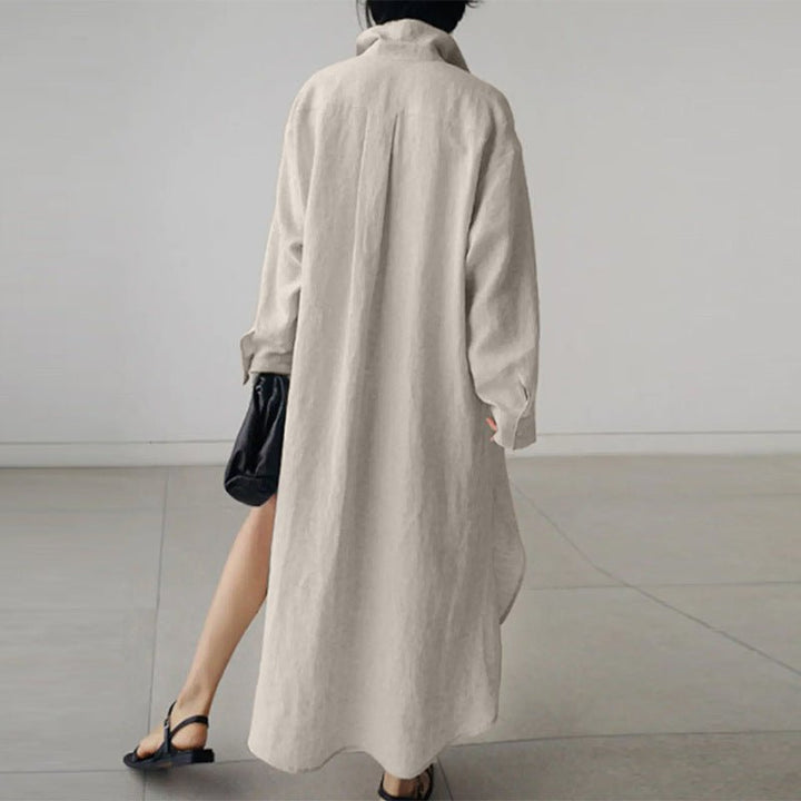 Oversized Cotton Shirt Dress – Effortless & Breathable