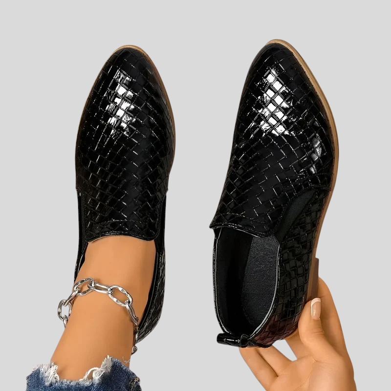 Braided Block Heel Ankle Boots