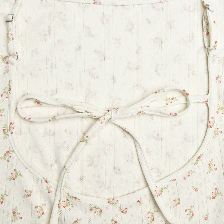 Floral Lace-Up Playsuit