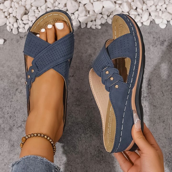 Cross-Strap Wedge Sandals for Everyday Summer Wear