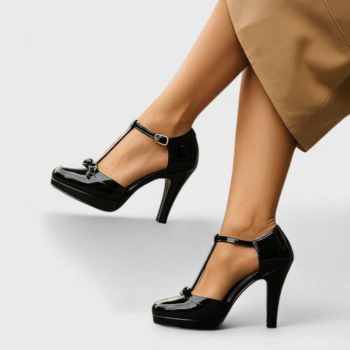 Elegant T-Strap Platform Heels for Women