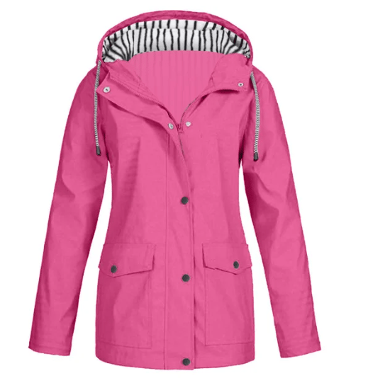 Hooded Rain Jacket with Pockets