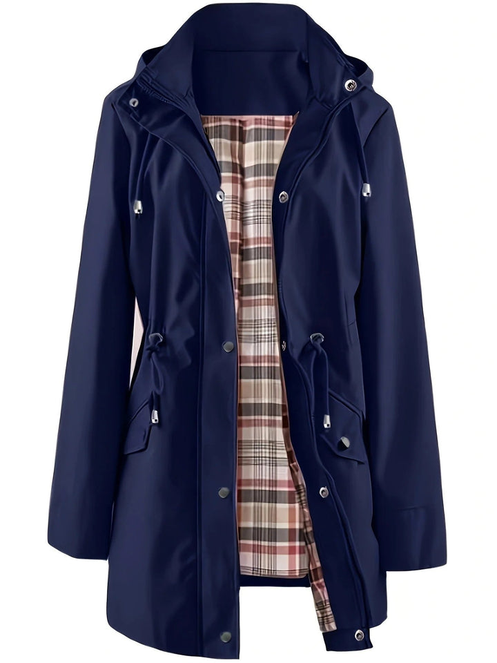 Long Raincoat with Detachable Hood