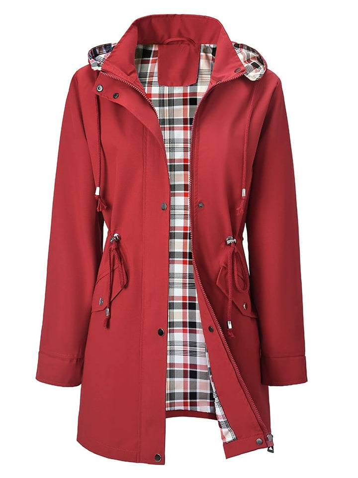 Long Raincoat with Detachable Hood