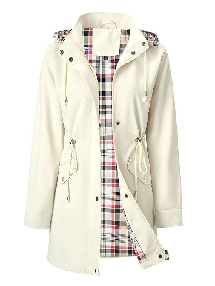 Long Raincoat with Detachable Hood