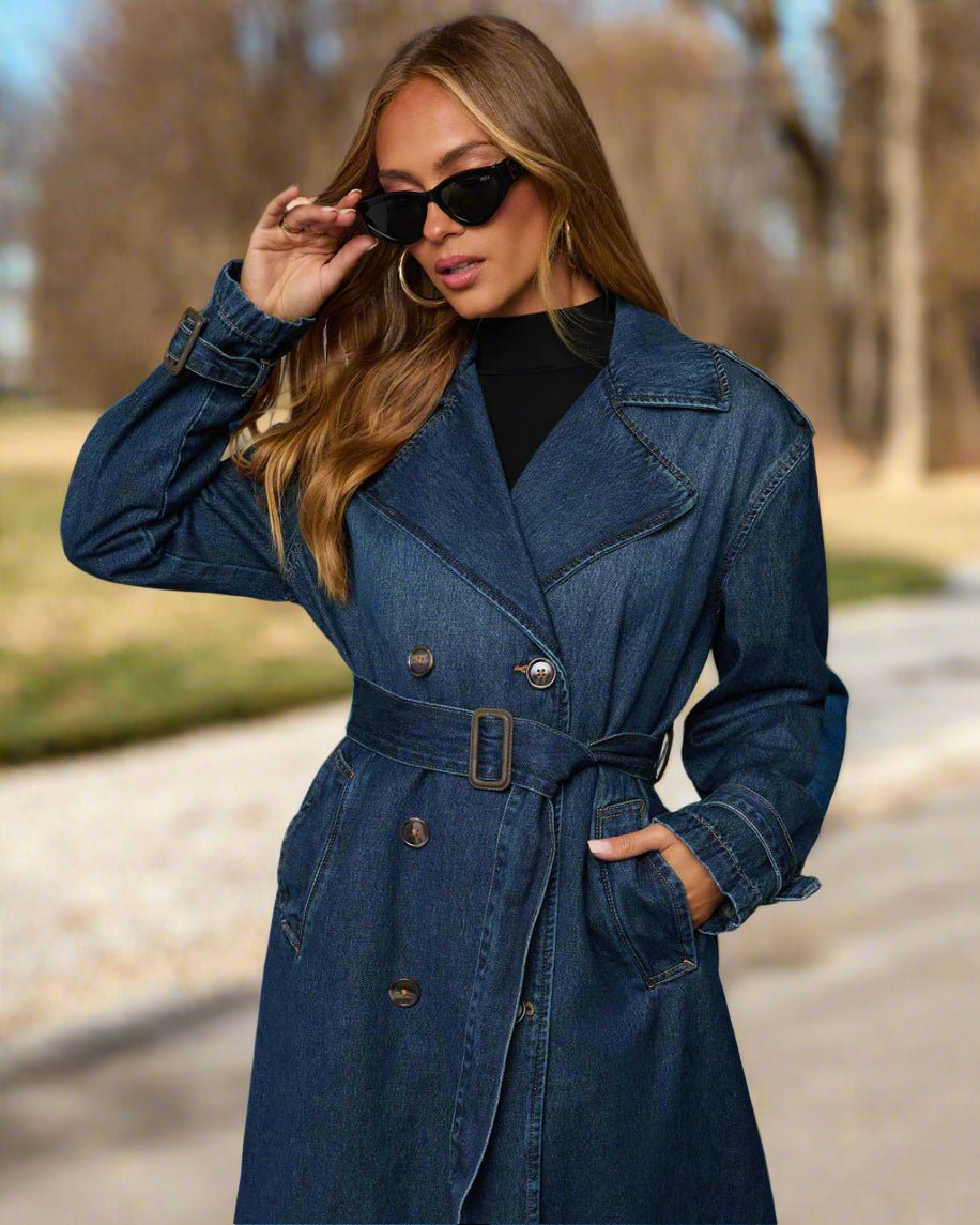 Classic Longline Denim Trench Coat