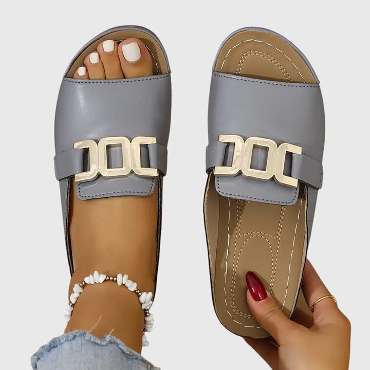 Comfortable Buckle Sandals with Open-Toe Design