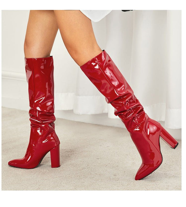 Chic Slouchy Mid-Calf Boots