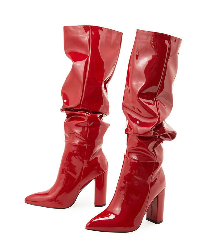 Chic Slouchy Mid-Calf Boots