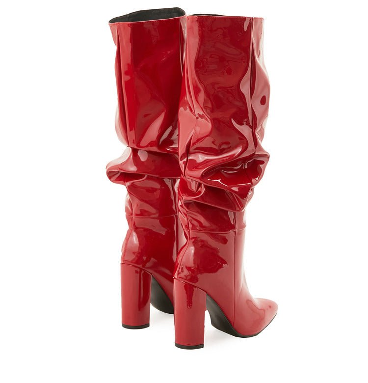 Chic Slouchy Mid-Calf Boots