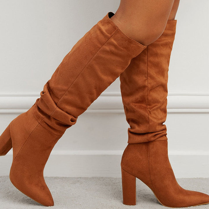 Chic Slouchy Mid-Calf Boots