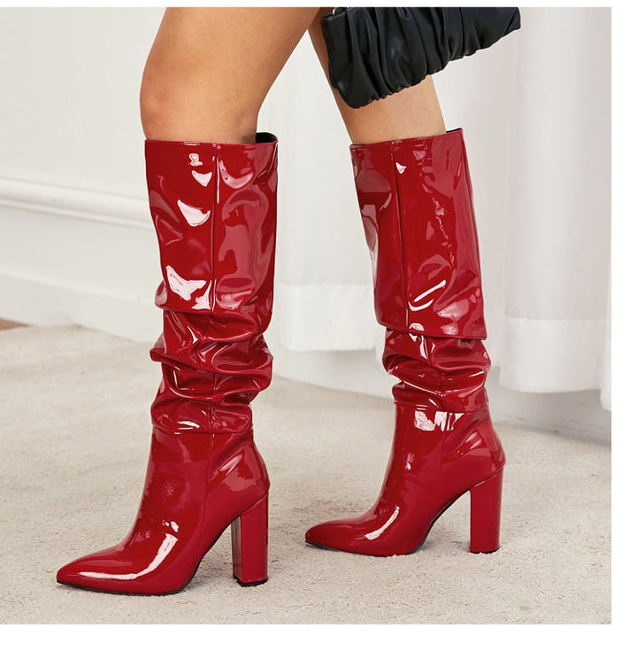 Chic Slouchy Mid-Calf Boots