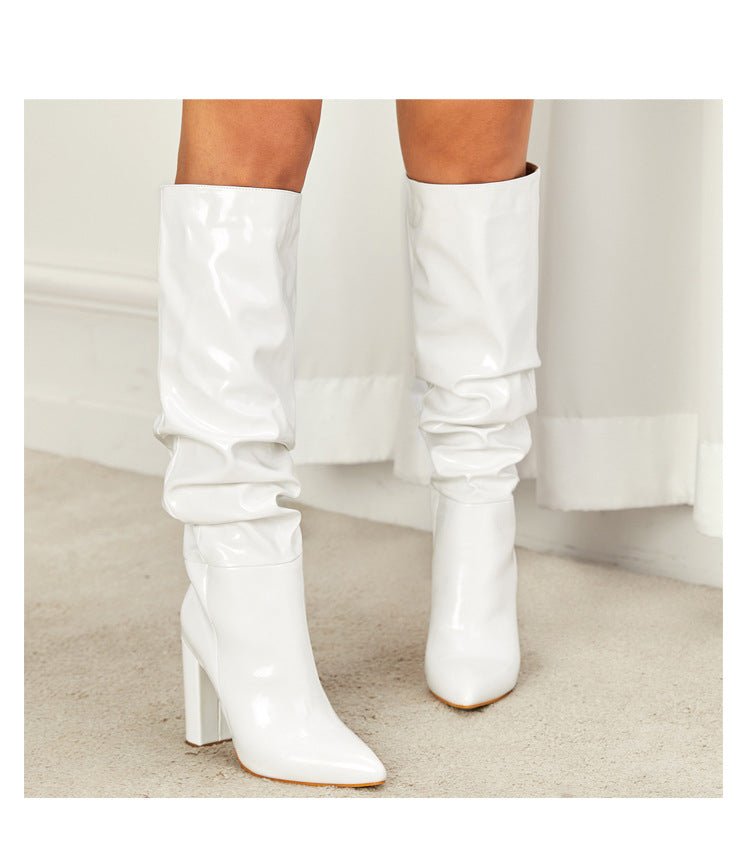 Chic Slouchy Mid-Calf Boots