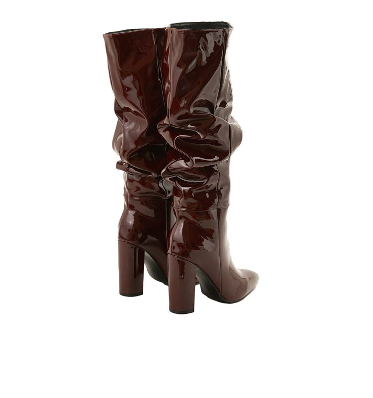 Chic Slouchy Mid-Calf Boots