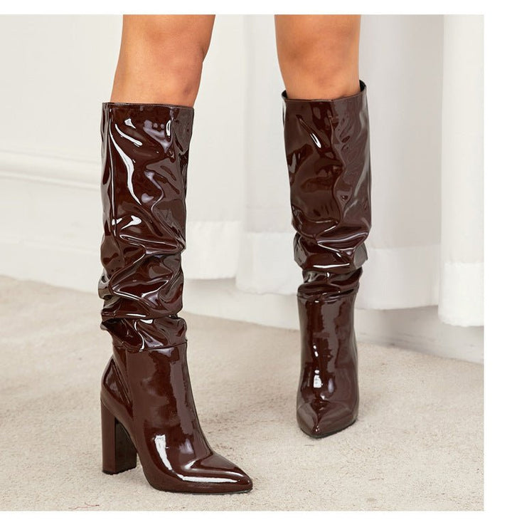 Chic Slouchy Mid-Calf Boots