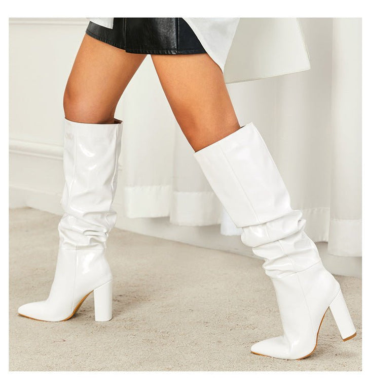 Chic Slouchy Mid-Calf Boots