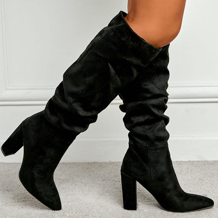 Chic Slouchy Mid-Calf Boots