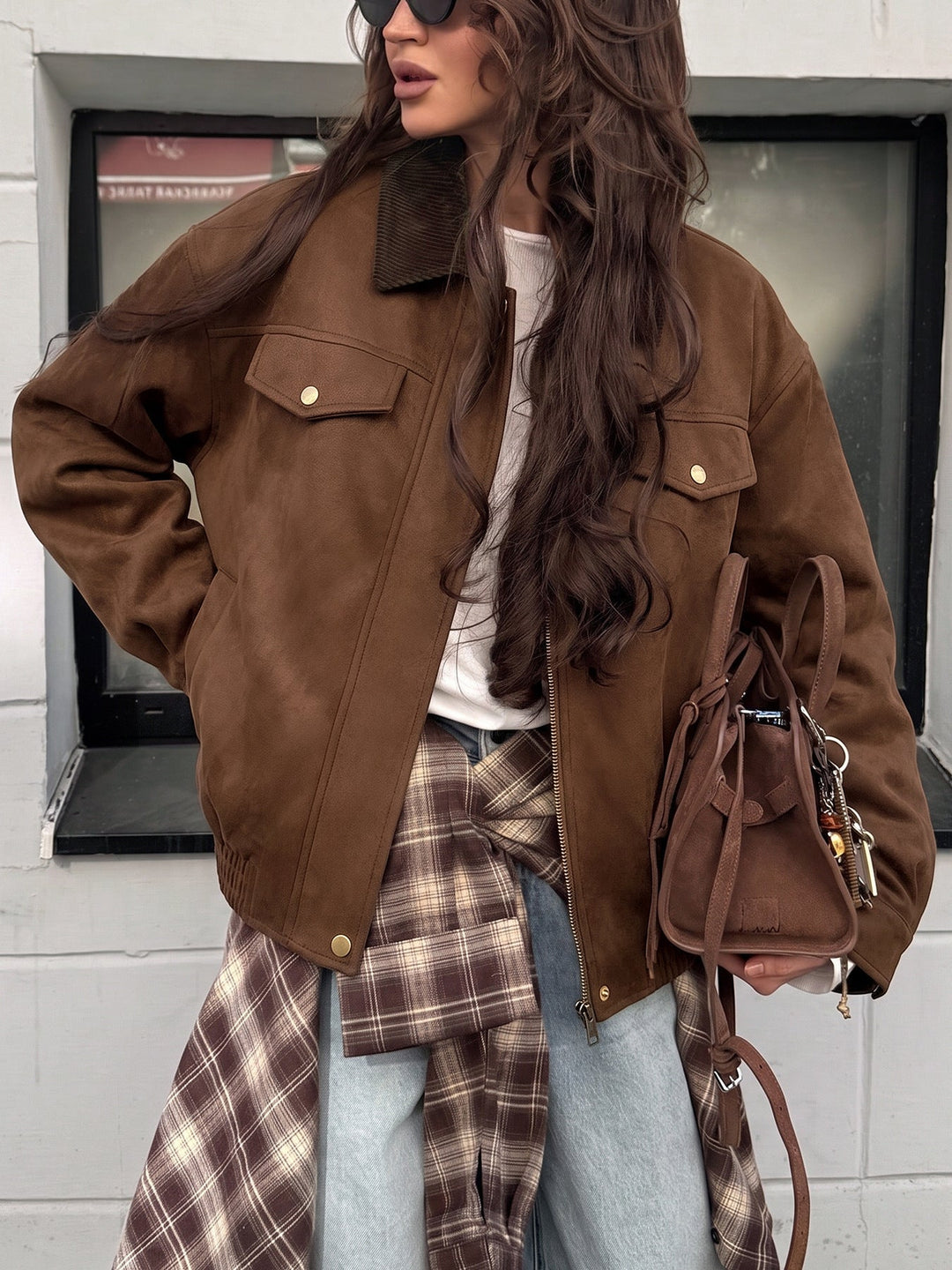 Oversized Coffee Brown Jacket