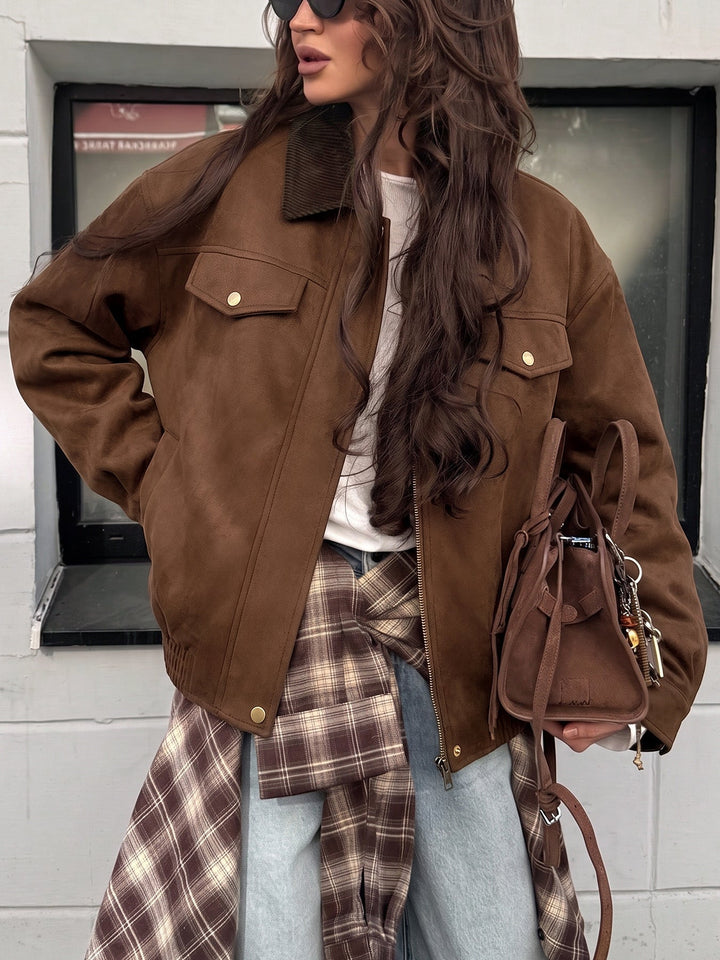 Oversized Coffee Brown Jacket