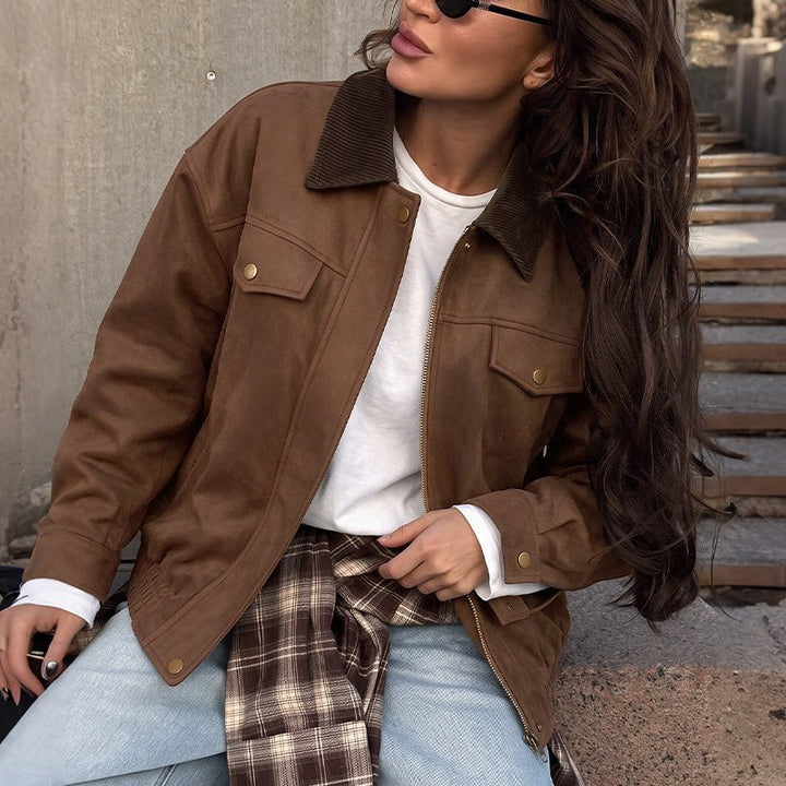 Oversized Coffee Brown Jacket