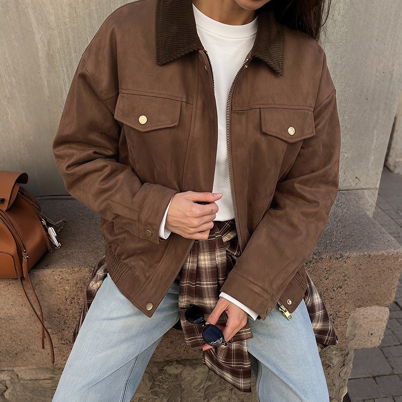Oversized Coffee Brown Jacket