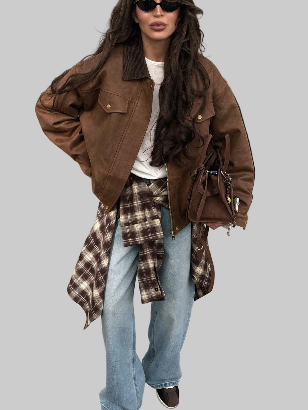 Oversized Coffee Brown Jacket