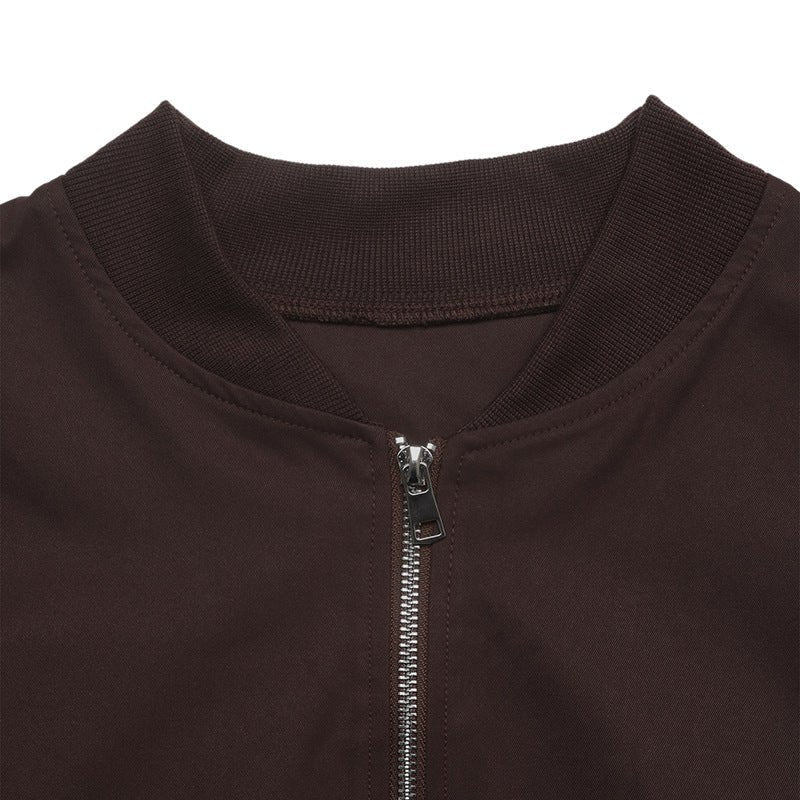Coffee Brown Bomber Jacket
