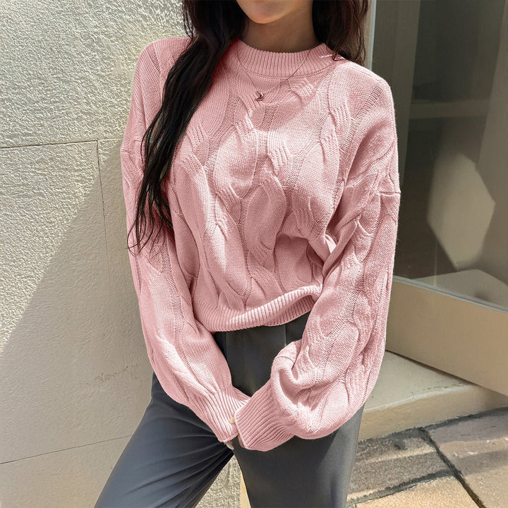 Cozy Cable-Knit Balloon Sleeve Sweater