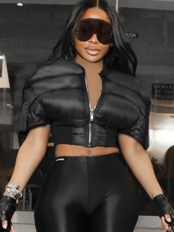 Cropped Luxe Puffer Jacket