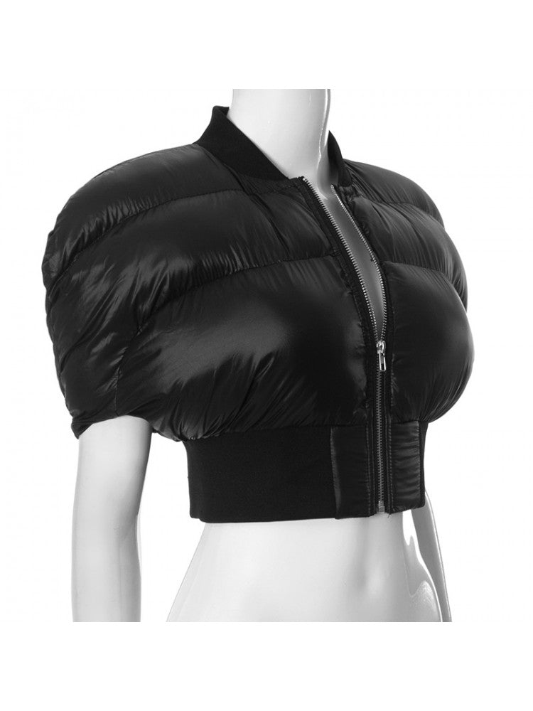 Cropped Luxe Puffer Jacket