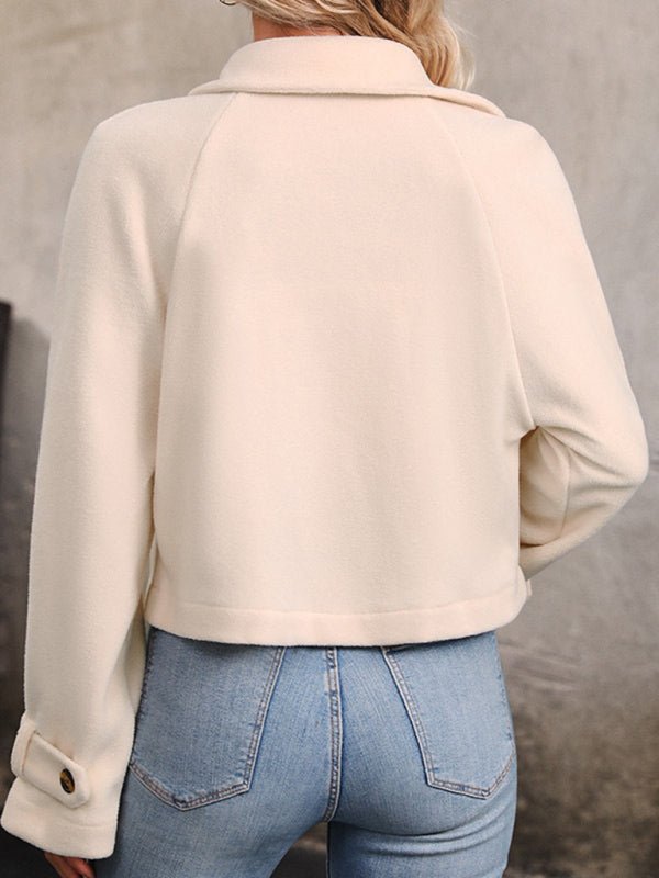 Cropped Solid Color Jacket