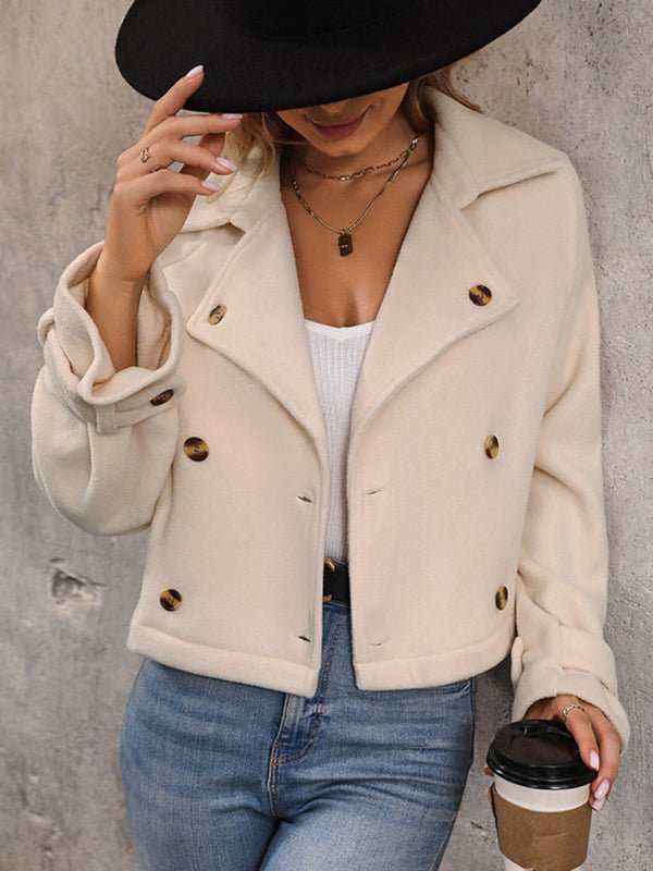 Cropped Solid Color Jacket