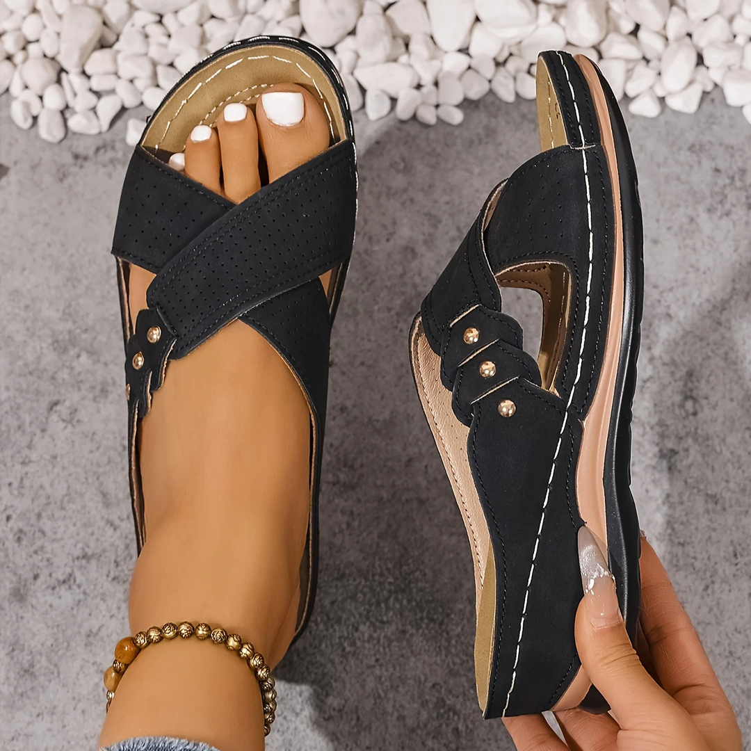 Cross-Strap Wedge Sandals for Everyday Summer Wear