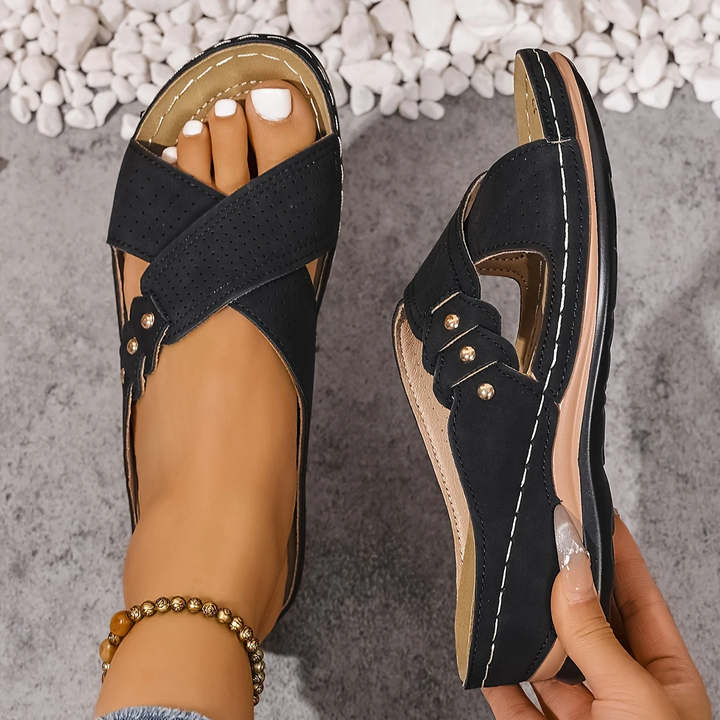 Cross-Strap Wedge Sandals for Everyday Summer Wear