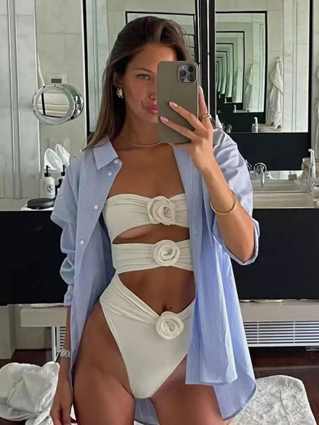 Elegant & Flattering Bandeau Swimsuit